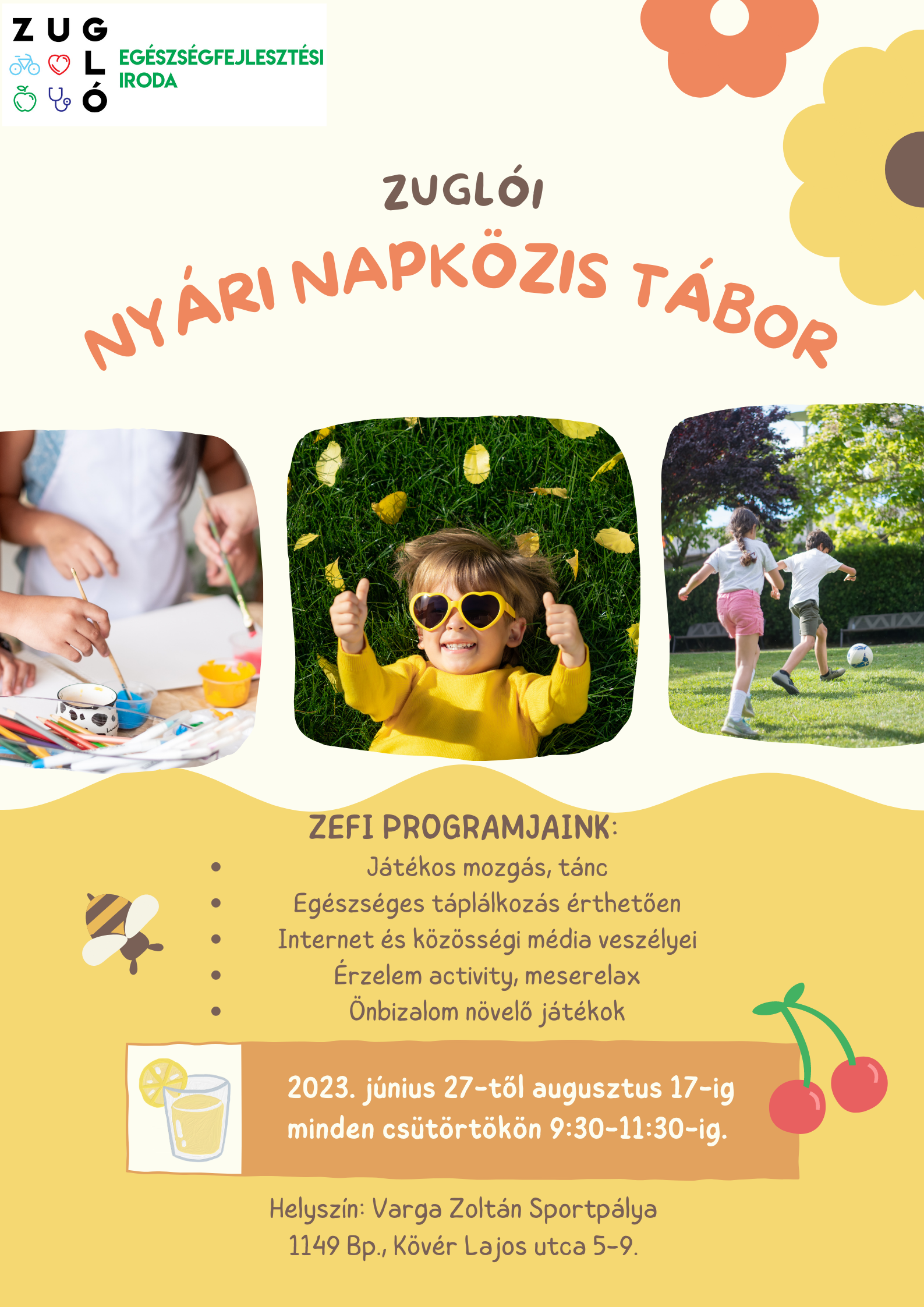napközis tábor 2023 plakát