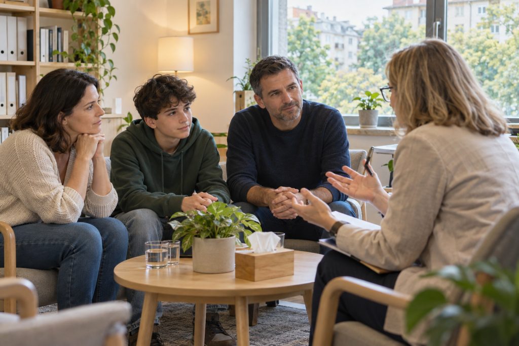 Családcentrum illusztráció - AI generált illusztráció